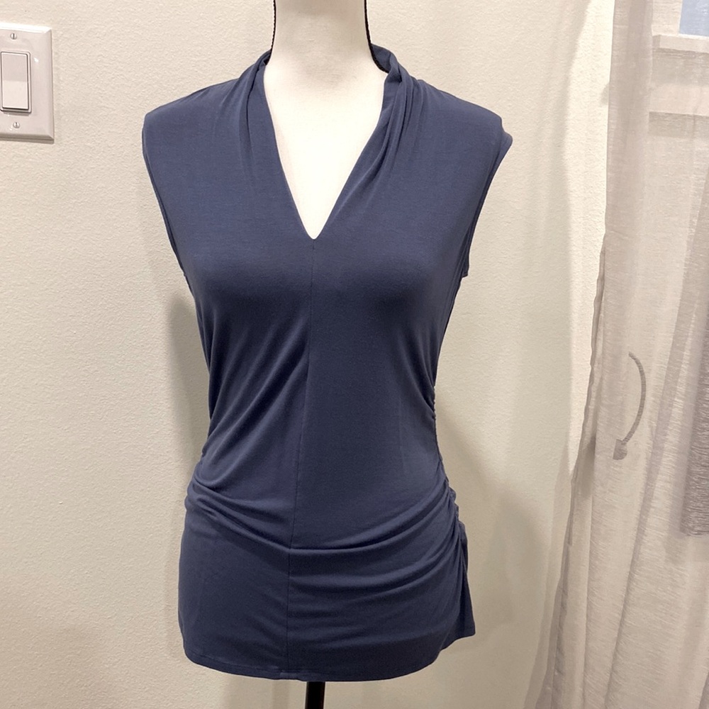 Vince Camuto slate blue v-neck tank